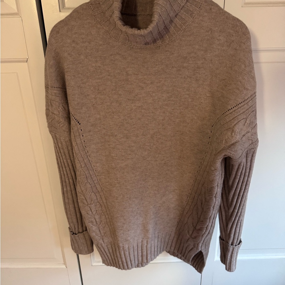 Cozy Tan Turtleneck and pant Sweater set